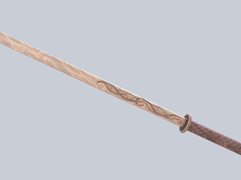 Wooden sword 3D Model