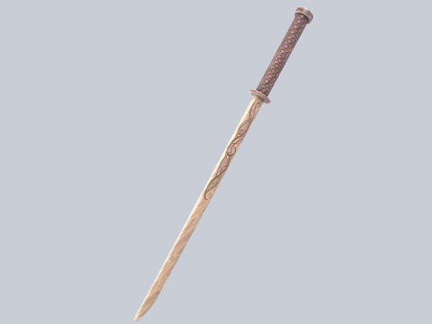 Wooden sword Modelo 3D
