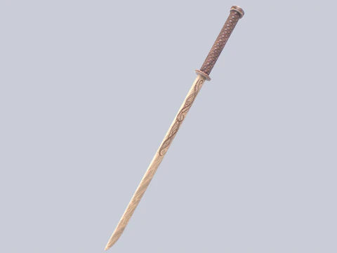 Spada di legno Modello 3D