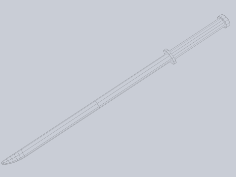 Wooden sword Modelo 3D