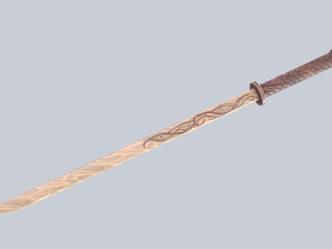 Wooden sword Modelo 3D