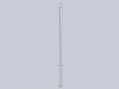 Spada di legno Modello 3D