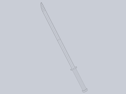Wooden sword Modelo 3D