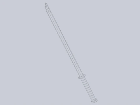 Spada di legno Modello 3D