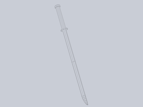 Wooden sword Modelo 3D