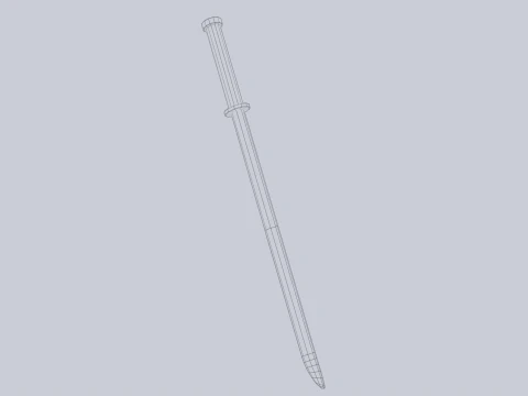 Spada di legno Modello 3D