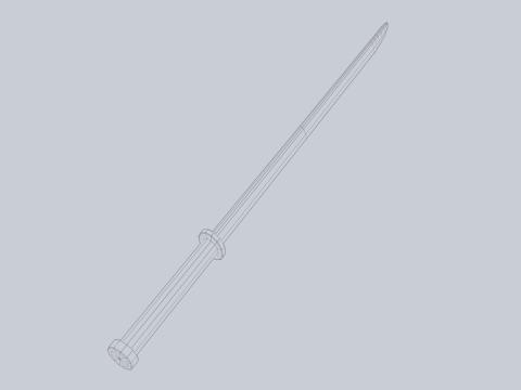 Wooden sword Modelo 3D