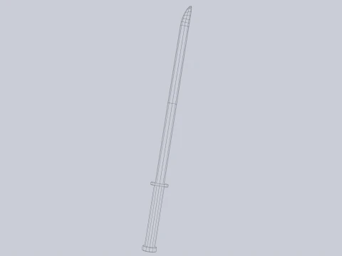 Spada di legno Modello 3D