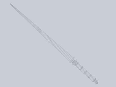 Wooden sword 3D Модель