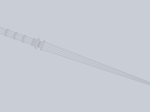 Wooden sword 3D Модель