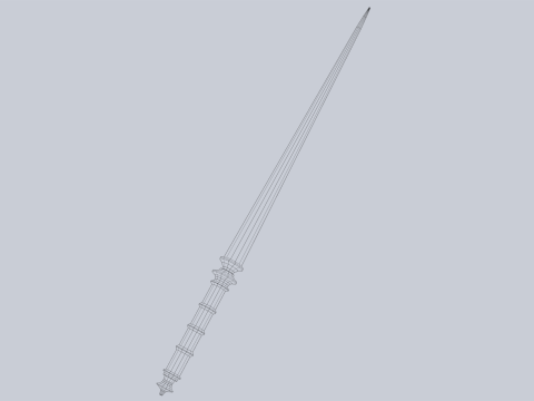 Wooden sword 3D Модель