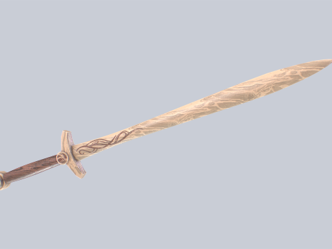 Wooden sword Modèle 3D