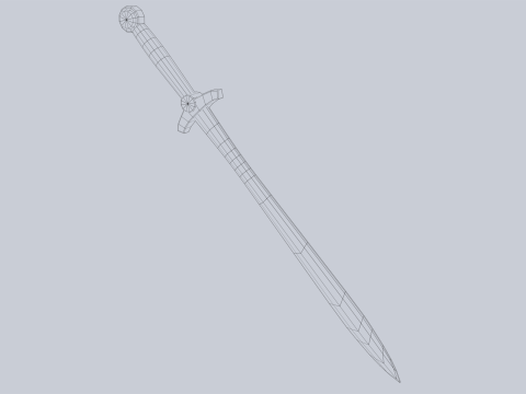 Wooden sword Modèle 3D