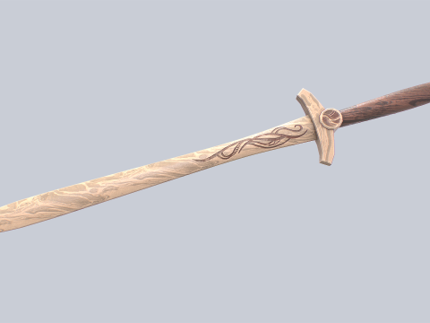 Wooden sword Modèle 3D