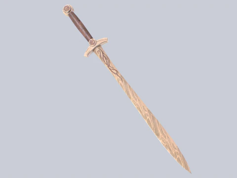 Wooden sword 3D Model