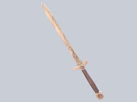 Wooden sword Modèle 3D