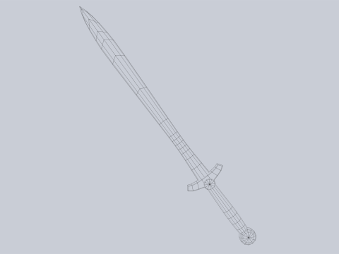 Wooden sword Modèle 3D