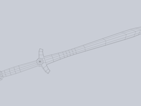 Wooden sword Modèle 3D