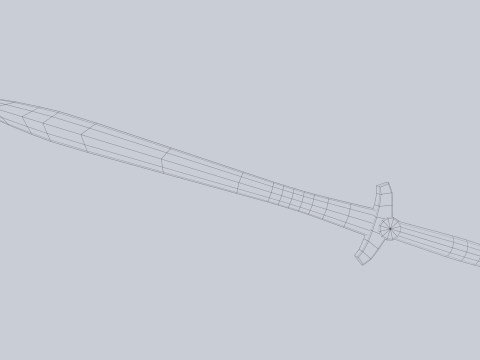 Wooden sword Modèle 3D