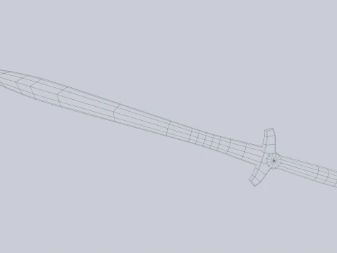 Wooden sword 3D Model