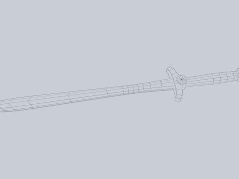 Wooden sword Modèle 3D