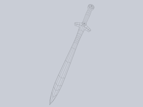 Wooden sword Modèle 3D