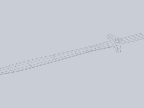 Wooden sword Modèle 3D