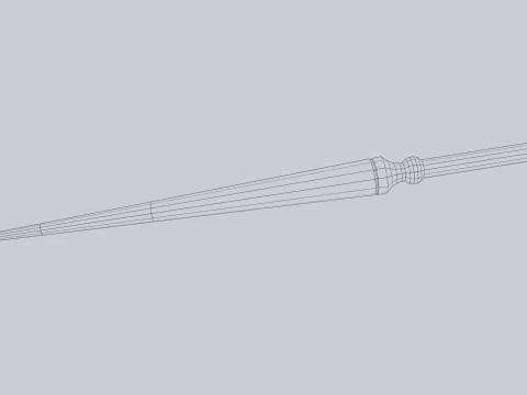 Wooden sword 3D Model