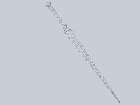 Wooden sword Modelo 3D