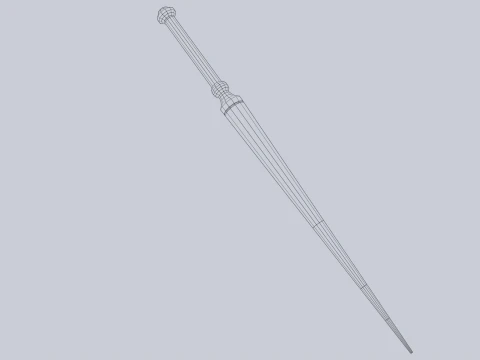 Wooden sword 3D Model