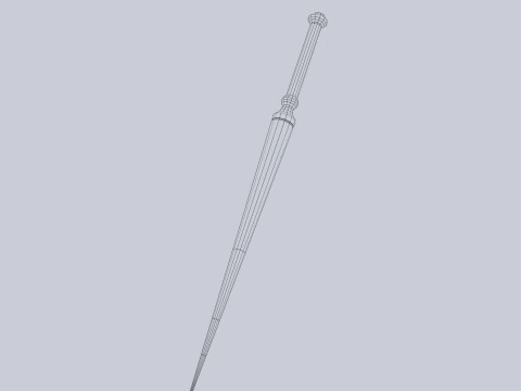 Wooden sword 3D Model
