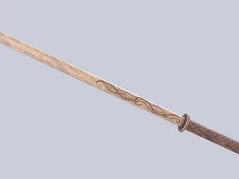 Wooden sword collection 3D Model