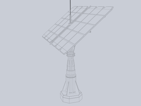 Scifi solar panel 3D 모델