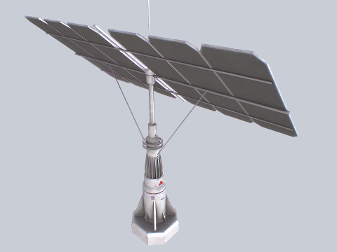 Scifi solar panel 3D 모델