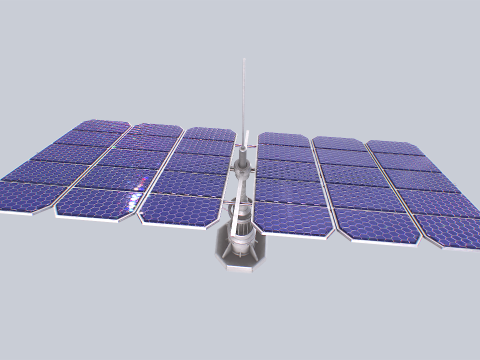Scifi solar panel 3D 모델