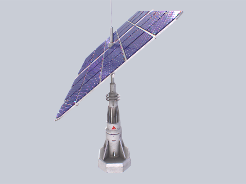 Scifi solar panel 3D 모델