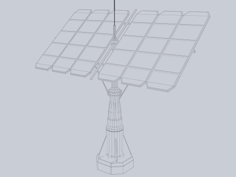 Scifi solar panel 3D 모델