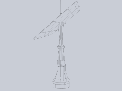 Scifi solar panel 3D 모델