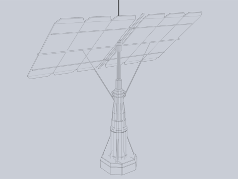 Scifi solar panel 3D 모델
