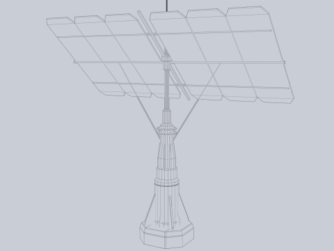 Scifi solar panel 3D 모델