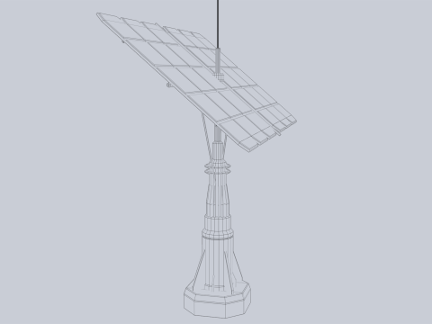 Scifi solar panel 3D 모델