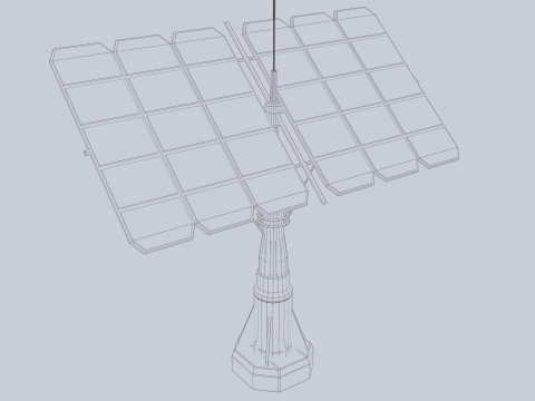 Scifi solar panel 3D 모델