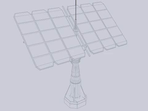 Scifi-zonnepaneel 3D Model