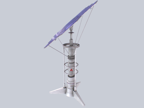 Scifi solar panel 3D Model