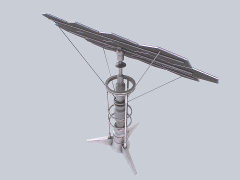 Scifi solar panel 3D Model