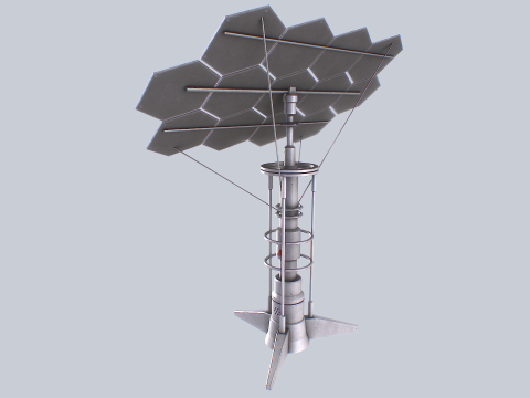 Scifi solar panel 3D Model