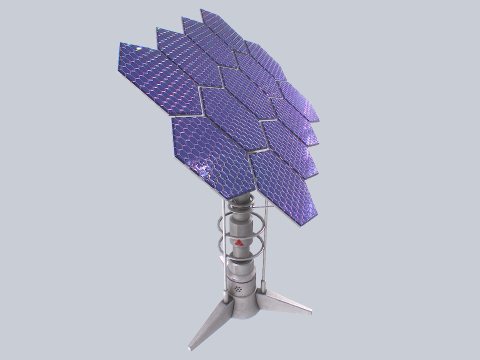 Scifi solar panel 3D Model