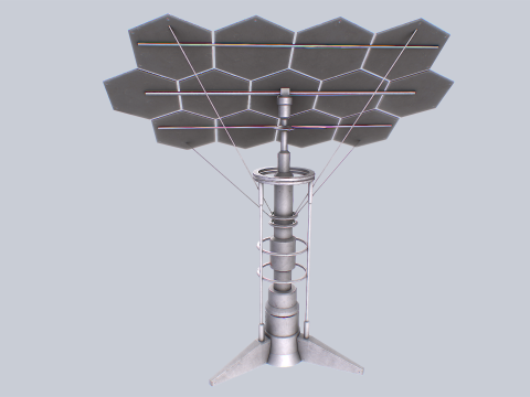 Scifi solar panel 3D Model