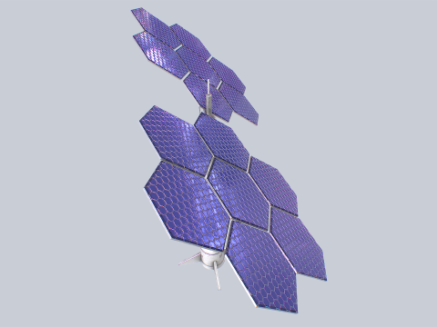Scifi solar panel 3D 模型