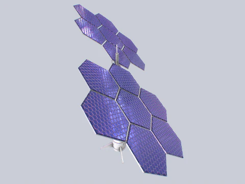 Scifi g&uuml;neş paneli 3D Model